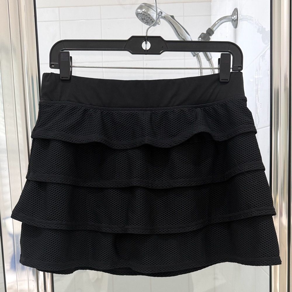 Kyodan Black ruffle, tennis skirt size medium